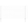 vidaXL Zaun mit Pfosten Silber 1,2 x 10 m Stahl