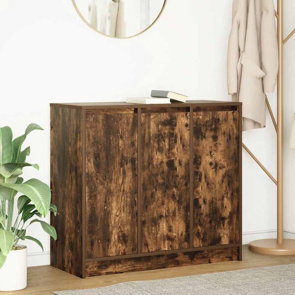 vidaXL Sideboard Räuchereiche 85x34x76 cm Holzwerkstoff