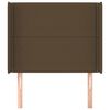 vidaXL Kopfteil mit Ohren Dunkelbraun 83x16x118/128 cm Stoff