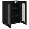 vidaXL Wandschrank Schwarz Eichen-Optik 69,5 x 34 x 90 cm