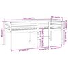 vidaXL Hochbett Wachsbraun 75x190 cm Massivholz Kiefer