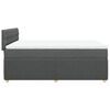 vidaXL Boxspringbett mit Matratze Dunkelgrau 140x190 cm Stoff