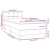 vidaXL Boxspringbett mit Matratze & LED Dunkelgrau 90x210 cm Samt