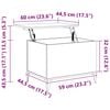 vidaXL Couchtisch Wei&szlig; 60x44,5x45 cm Holzwerkstoff