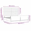 vidaXL Boxspringbett mit Kopfteil Dunkelblau 200 x 200 cm Samt