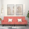 vidaXL Schlafsofa 2-Sitzer mit Hocker Rosa Samt