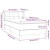 vidaXL Boxspringbett mit Matratze Rosa 90x190 cm Samt