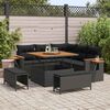 vidaXL Gartensofa-set mit Kissen 8 pcs Schwarz