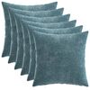 vidaXL Kissenbezug 6 stk. HEERLEN Blau 40 x 40 cm Chenille-Stoff