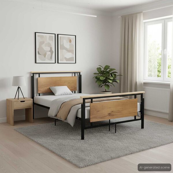 vidaXL Bettgestell Metall 120x200 cm