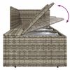 vidaXL 10-tlg. Garten-Lounge-Set mit Kissen Grau Poly Rattan
