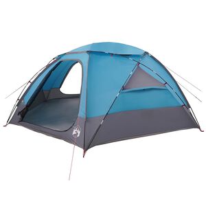 vidaXL Kuppelzelt mit abnehmbarem Regenfly 12 Personen Blau
