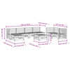 vidaXL 8-tlg. Garten-Lounge-Set Massivholz Douglasie