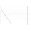 vidaXL Zaun mit Pfosten Silber 1,2 x 25 m Stahl und PVC