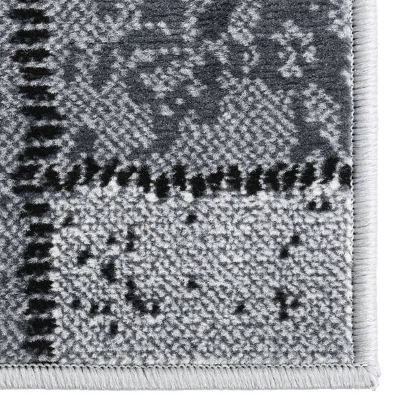 vidaXL Teppichl&auml;ufer BCF Grau mit Blockmuster 60x350 cm