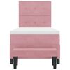 vidaXL Boxspringbett mit Matratze mit Kopfteil Rosa 100 x 200 cm Samt
