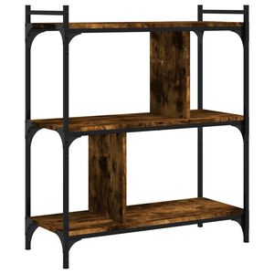 vidaXL B&uuml;cherregal 3 B&ouml;den R&auml;uchereiche 76x32x88 cm Holzwerkstoff