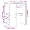 vidaXL Bartisch mit Regal Altholz-Optik 90x47,5x103,5 cm Holzwerkstoff