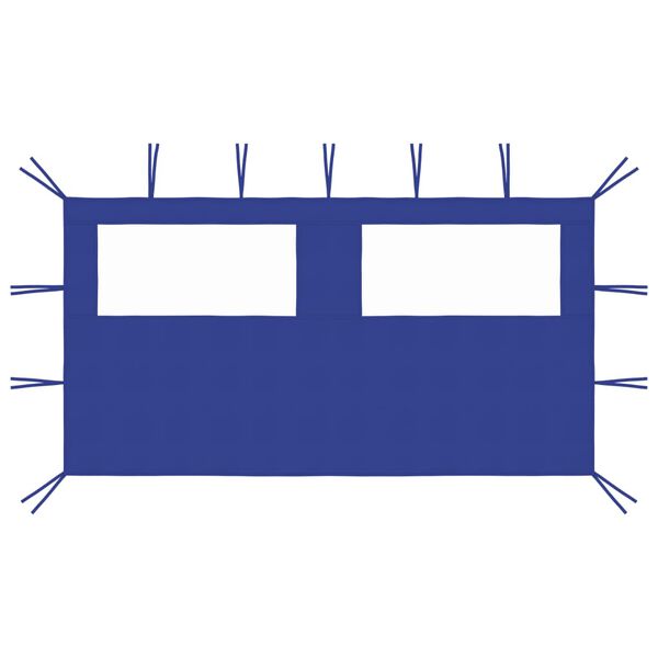 vidaXL Pavillon-Seitenwand mit Fenstern 4x2 m Blau