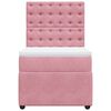 vidaXL Boxspringbett mit Matratze Rosa 90x200 cm Samt