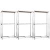 vidaXL Reifenregale mit 2 B&ouml;den 3 Stk. Silbern 110x40x180 cm Stahl