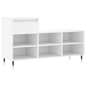 vidaXL Schuhregal Wei&szlig; 102x36x60 cm Holzwerkstoff