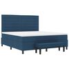 vidaXL Boxspringbett mit Kopfteil Blau 180 x 200 cm Stoff