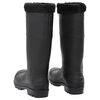 vidaXL Gummistiefel mit Herausnehmbarem Innenfutter Schwarz Gr. 45 PVC