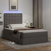 vidaXL Bett mit Stauraum und LED mit LED Grau 120 x 190 cm Kunstleder