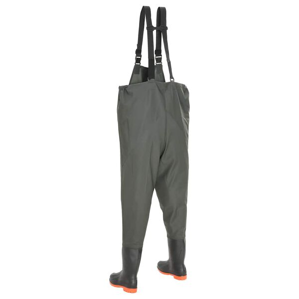 vidaXL Wathose mit Stiefeln Grün Größe 43