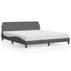 vidaXL Bettgestell "Dover" Dunkelgrau 180x200 cm Stoff