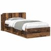 vidaXL Bettgestell mit Stauraum Altholz 90 x 190 cm Holzwerkstoff