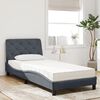 vidaXL Bett mit Matratze Dunkelgrau 80x200 cm Samt