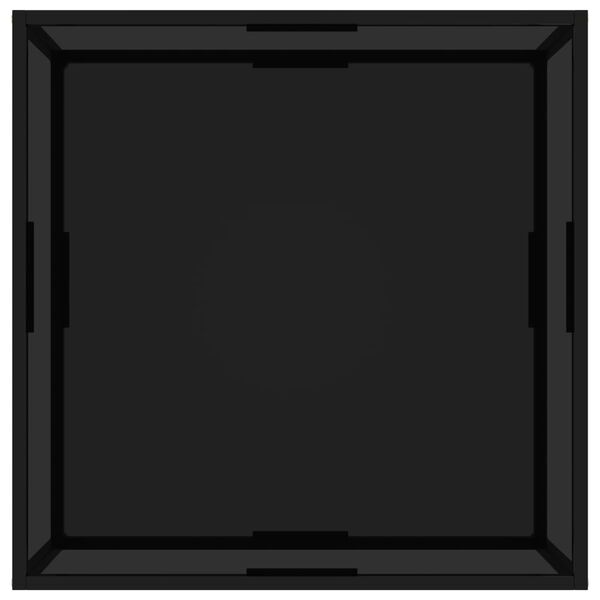 vidaXL Couchtisch Schwarz 80x80x35 cm Hartglas
