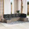 vidaXL Sofa Set mit Kissen 7 pcs Poly-Rattan