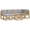 vidaXL Outdoor-Sofagarnitur mit Kissen 7 pcs Wei&szlig; und Hellgrau