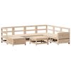 vidaXL 8-tlg. Garten-Sofagarnitur Massivholz Kiefer