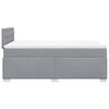 vidaXL Boxspringbett mit Matratze Hellgrau 120x190 cm Stoff
