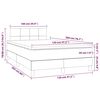 vidaXL Boxspringbett mit Matratze & LED Hellgrau 120x200 cm Samt
