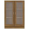 vidaXL Vitrinenschrank Braun Eiche-Optik 82,5x30,5x115cm Holzwerkstoff
