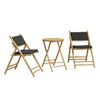 vidaXL 3-tlg. Bistro-Set Klappbar mit Kissen Bambus