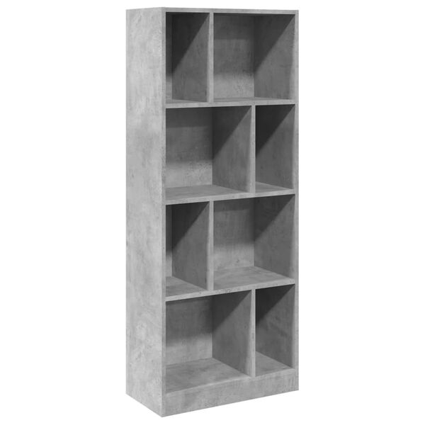 vidaXL B&uuml;cherregal Betongrau 57x28,5x141 cm Holzwerkstoff