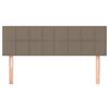 vidaXL Kopfteile 2 Stk. Taupe 72x5x78/88 cm Stoff