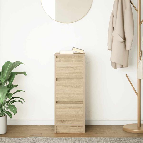 vidaXL Sideboard Sonoma-Eiche 29,5x34x76 cm Holzwerkstoff