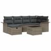vidaXL Gartensofa-set 7 stk. Poly Rattan