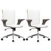 vidaXL Dreh B&uuml;rost&uuml;hle 2 stk. Kunstleder 69 x 61 x 104 cm