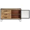 vidaXL Sideboard 100&times;31&times;60 cm Raues Mango-Massivholz