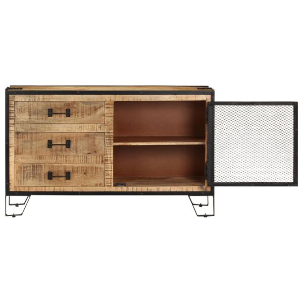vidaXL Sideboard 100&times;31&times;60 cm Raues Mango-Massivholz