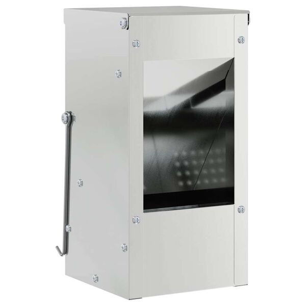 vidaXL Kaninchenf&uuml;tterer Silber 12,5 x 12,5 x 25 cm Verzinkter Stahl