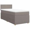 vidaXL Boxspringbett mit Matratze Taupe 100x200 cm Stoff